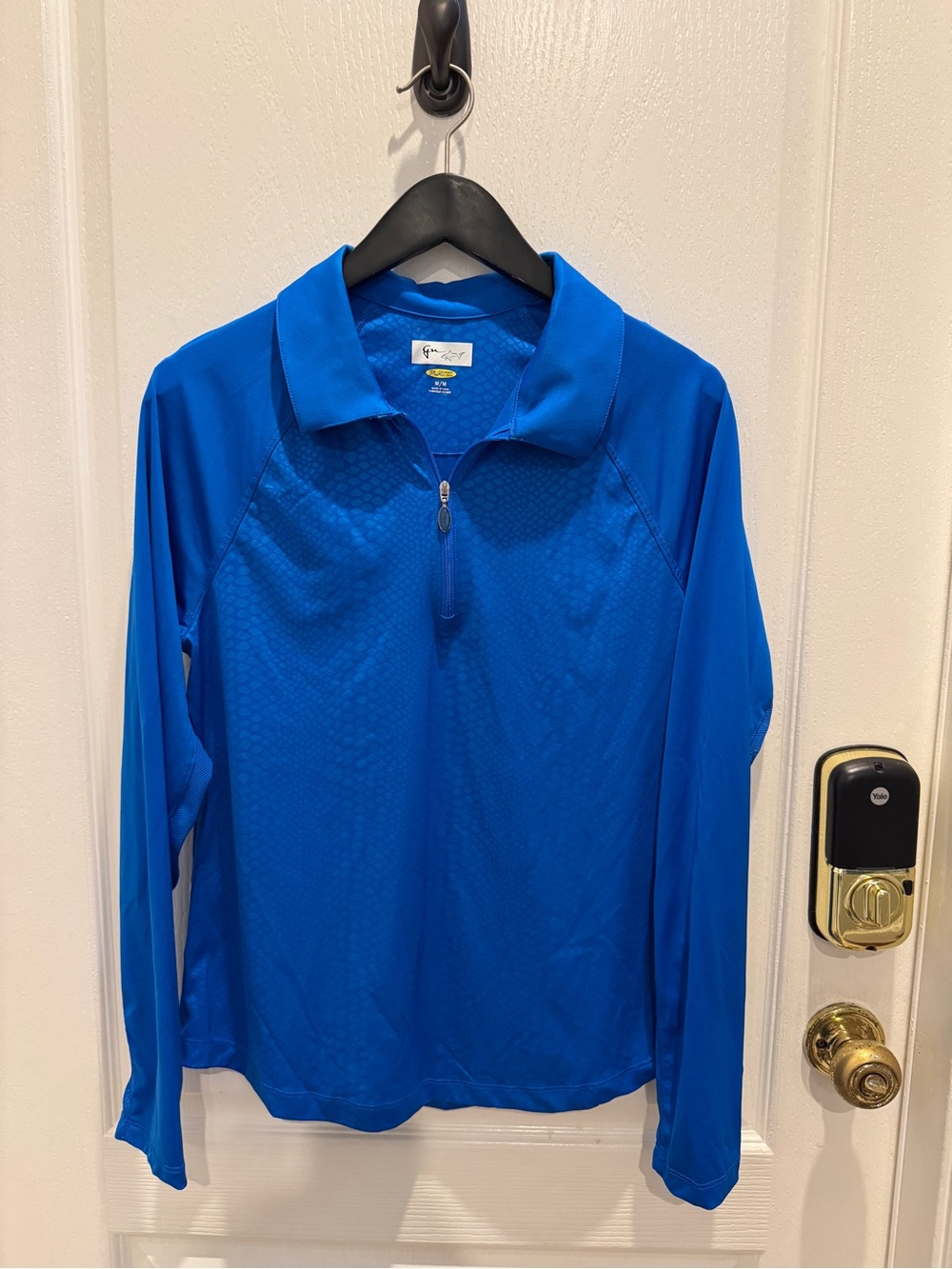 Greg Norman Collection Bright Blue Quarter-Zip Performance Top